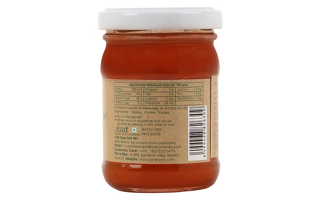 Florea Raw Eucalyptus Floral Honey   Glass Jar  150 grams